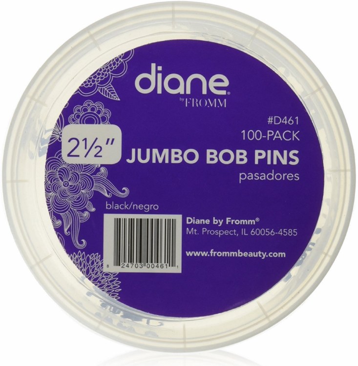 Diane Jumbo Bob Pins, Black 100pk #D461