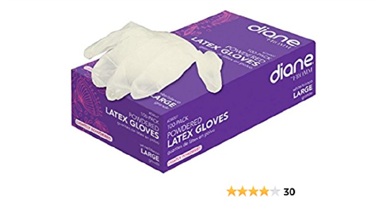 Diane Powder Large Latex Gloves D#8007 - 100pk