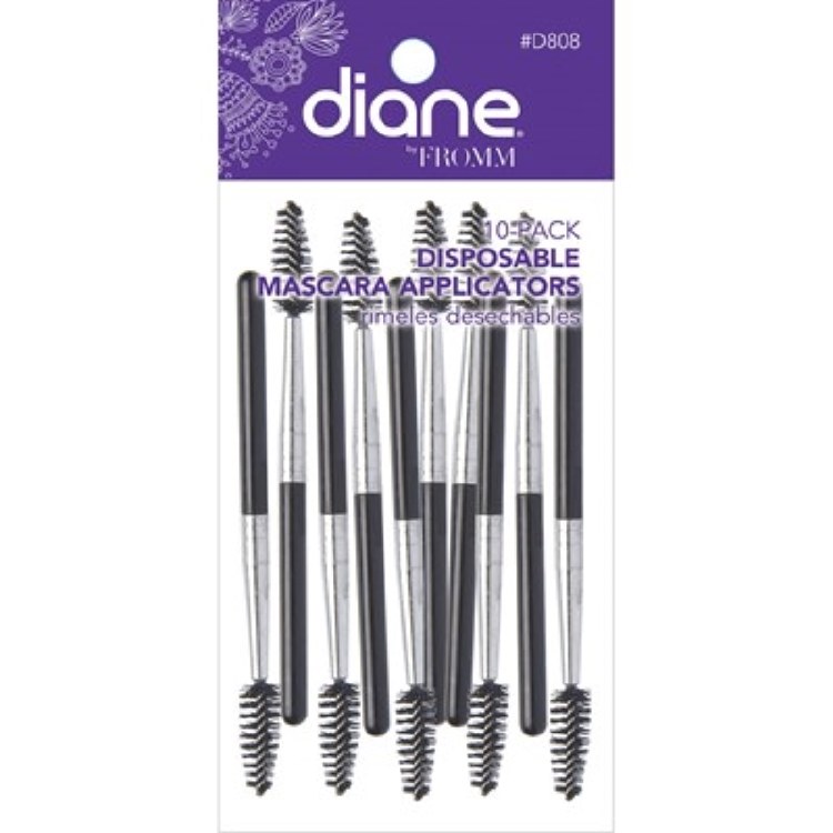 Diane Disposable Mascara Applicators - Black 10pk #D808