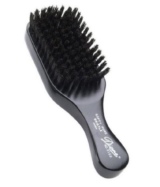 Diane Club Brush, 100% Softy Boar Bristles, Black, 7'' #D8168