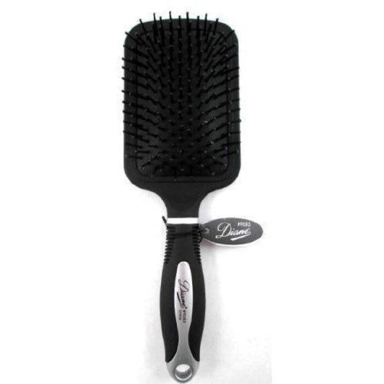 Diane Black & Silver Paddle Brush #D9085