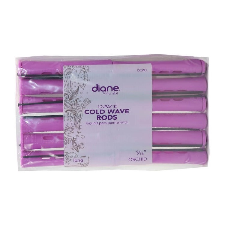 Diane Cold Wave Rods Orchid Long 12pk 9/16'' Orchild #DCW3