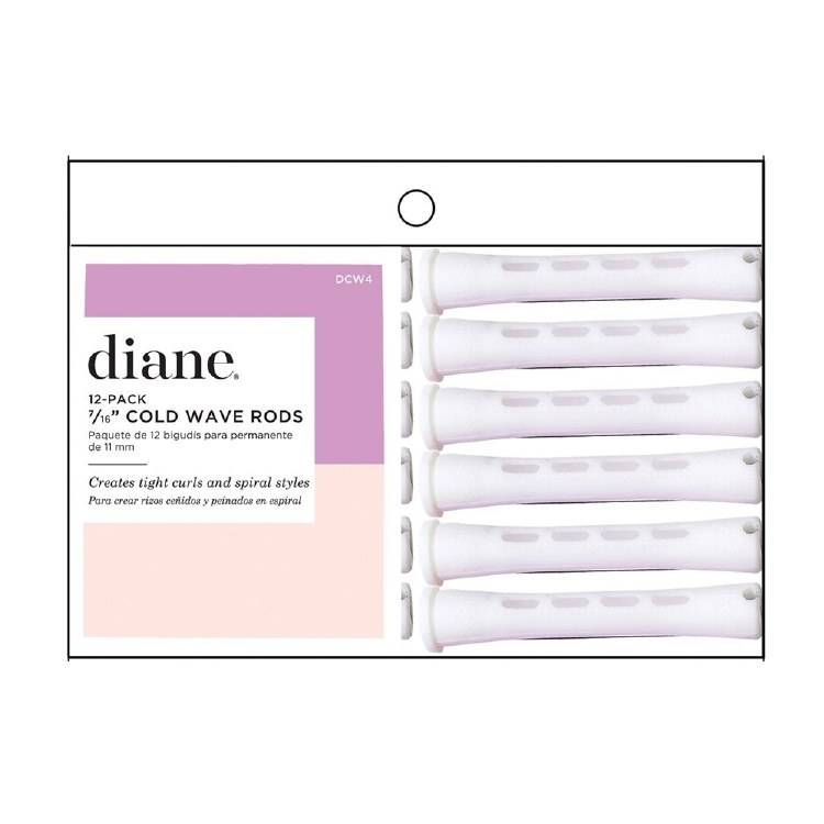 Diane Cold Wave Rods 7/16'' White - 12pcs/pk #DCW4