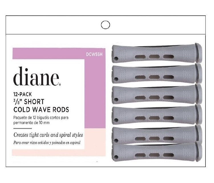 Diane Cold Wave Rods Grey Short 3/8" - 12pcs/pk #DCW5SH