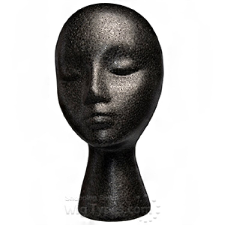Diane Styrofoam Head 11 Inch Black #DES002