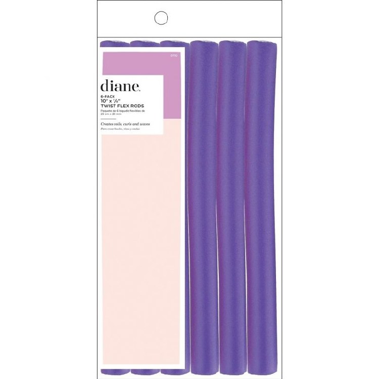 Diane Twist Flex Rods 10'' x 7/8'' Purple - 6pk #DT10
