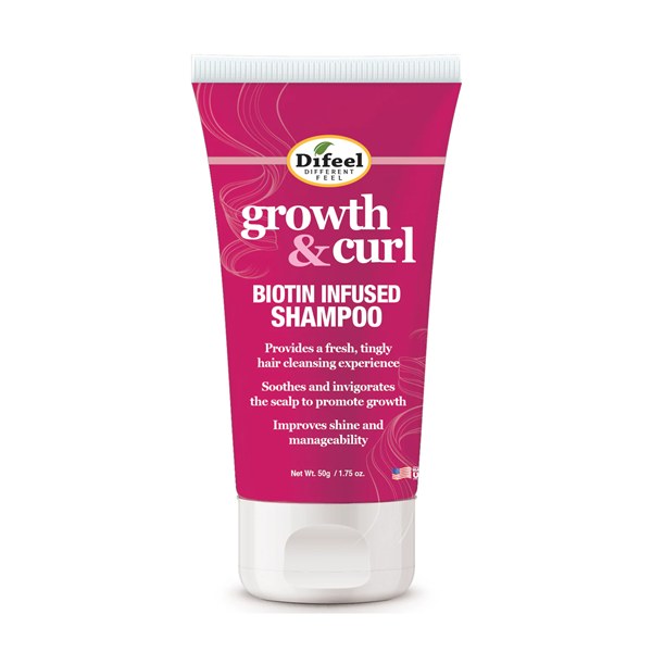 Difeel Growth & Curl Biotin Infused Shampoo 2.5oz