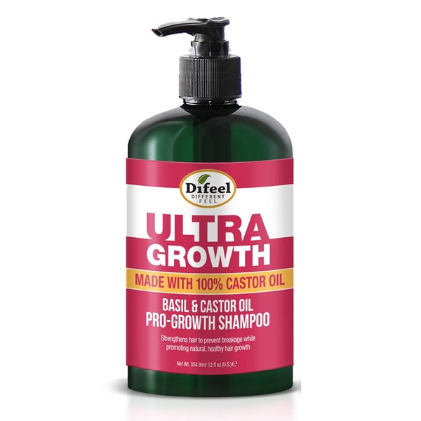 Difeel Ultra Growth Basil & Castor Hair Shampoo 12oz