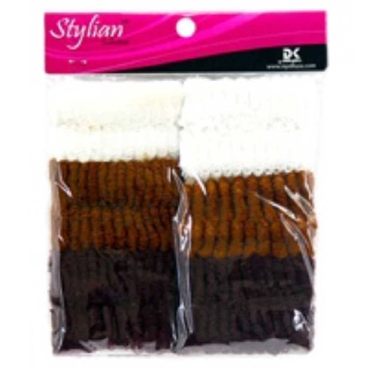 Stylian Scrunchies #62007 - Brown Assorted