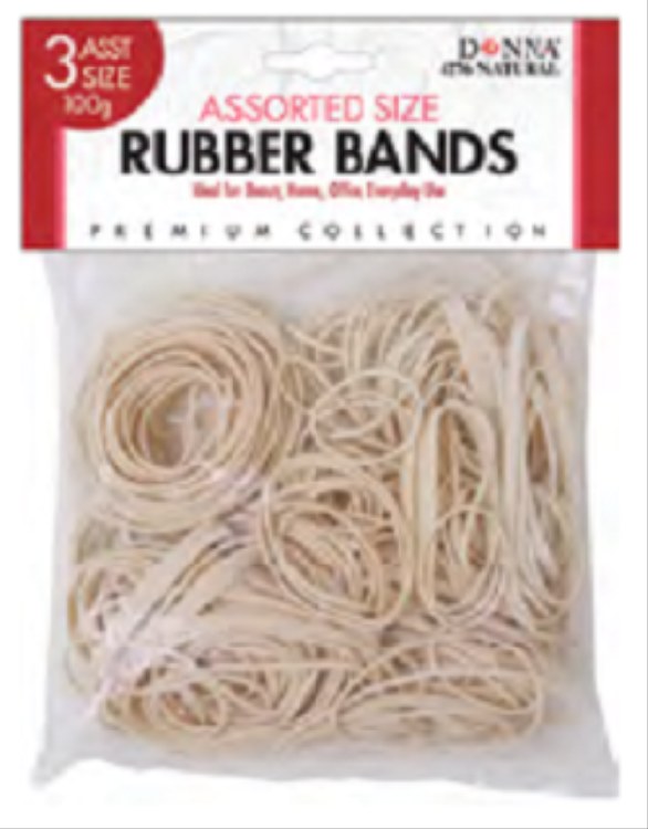 Donna Elastic Bands Assorted Size Tan #0276