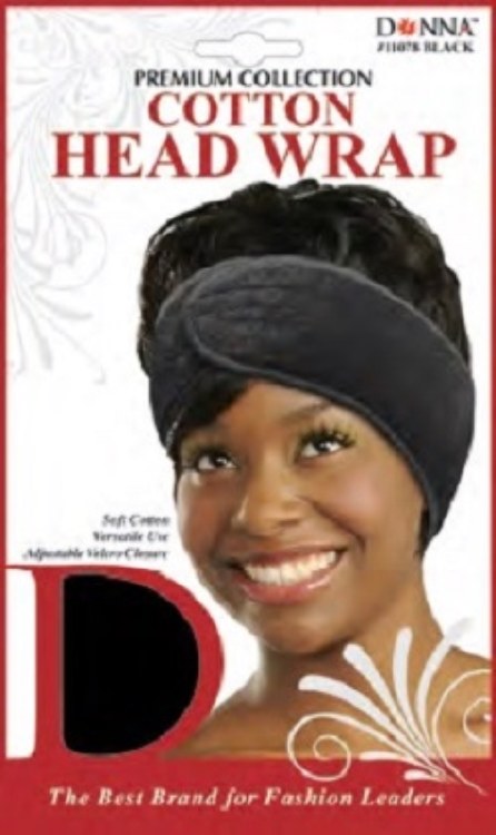 Donna Cotton Head Wrap, Black