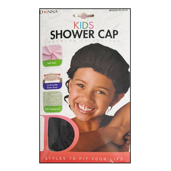 Donna Kids Shower Cap #11214 - Black