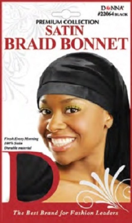 Donna Satin Braid Bonnet, Black