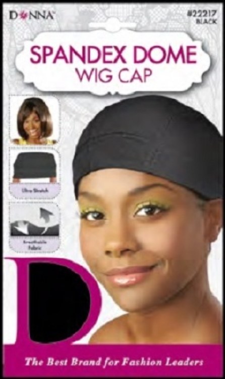 Donna Spandex Dome Wig Cap, Black - # Black