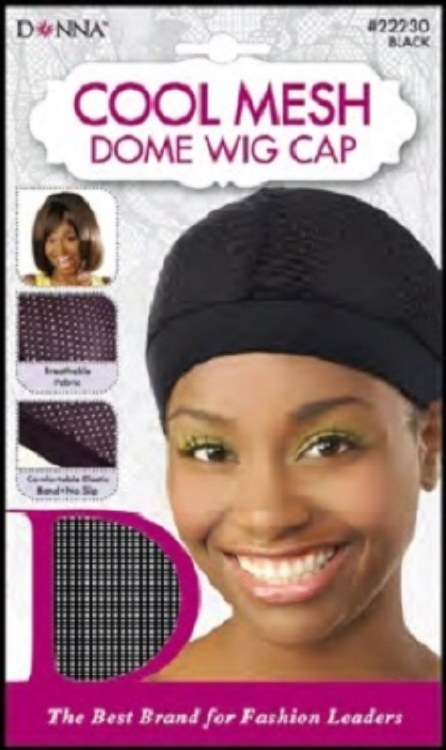 Donna Cool Mesh Dome Wig Cap, Black - # Black