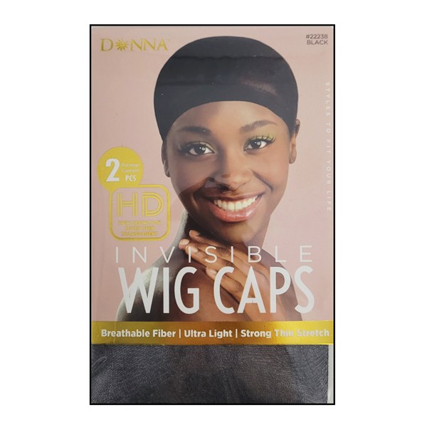 Donna HD Invisible Wig Caps (2pcs) #22238 - Black