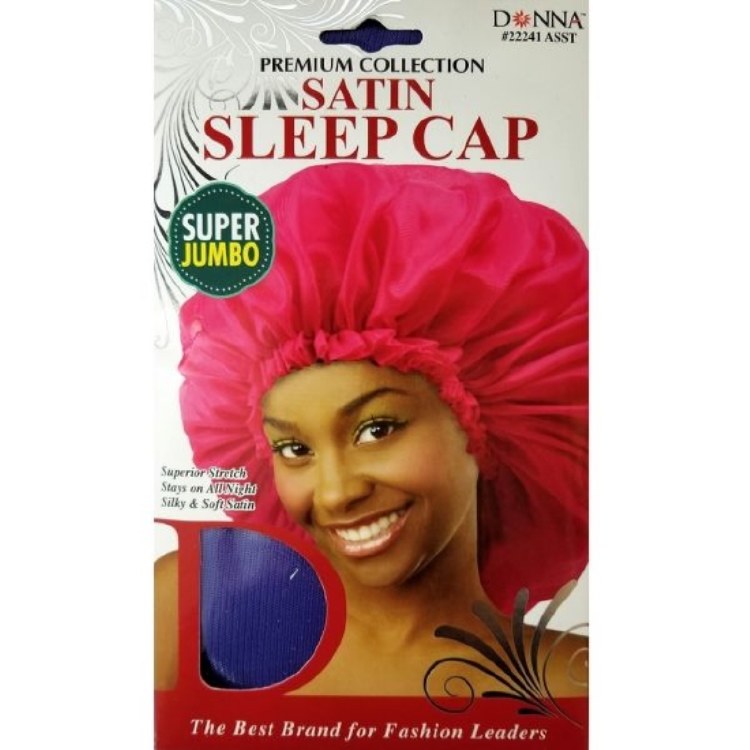 Donna Satin Sleep Cap Super Jumbo Assorted #22241