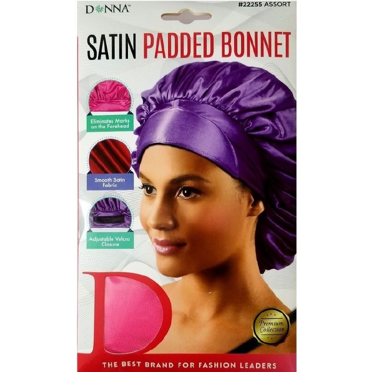 Donna Satin Padded Bonnet Assorted #22255 - Beauty Depot