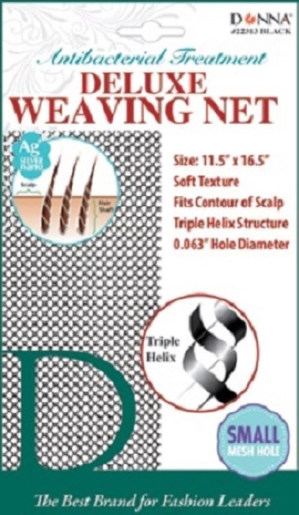 Donna Deluxe Antibacterial Weaving Net Small Hole, Black