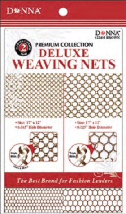 Donna Deluxe Weaving Nets 2pcs Brown - Beauty Depot