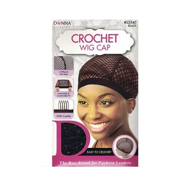 Donna Crochet Wig Cap #22540 - Black