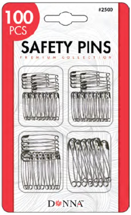 Donna Safety Pins 100pc #2500