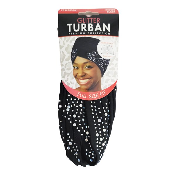 Donna Rhinestone Turban #33003 - Black
