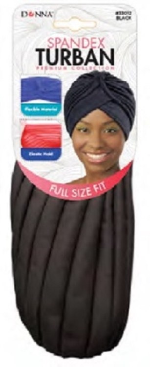 Donna Spandex Turban, Black