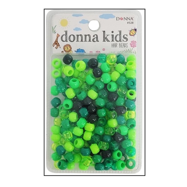 Donna Small Hair Beads - Small Package - #528 - Green Tone