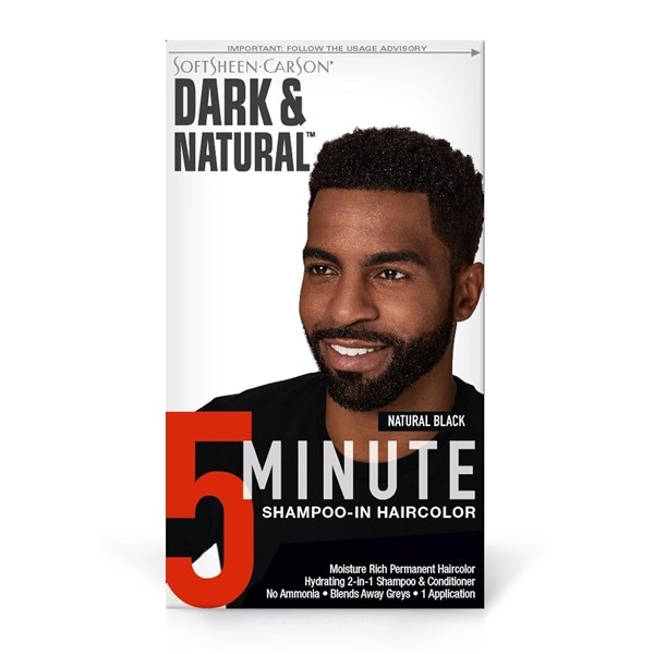 Dark & Natural 5 Minute Shampoo-In Permanent Men's Hair Color - Natural Black