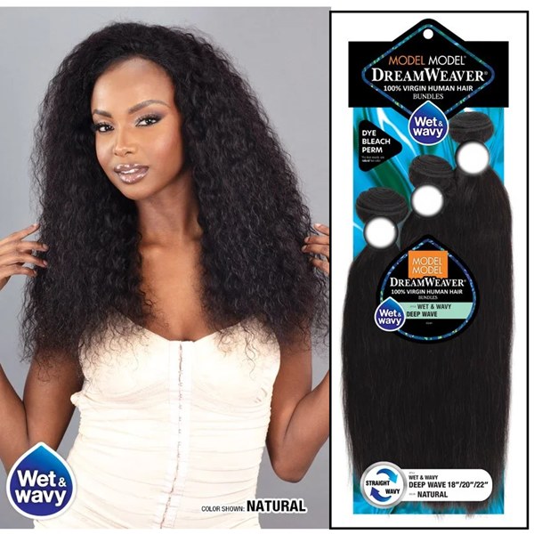 Dream Weaver Wet & Wavy - Deep Wave - 10-12-14 # NATURAL BLACK