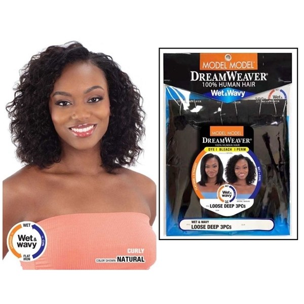 Dream Weaver Wet & Wavy 3pcs Loose Deep - # NATURAL BLACK