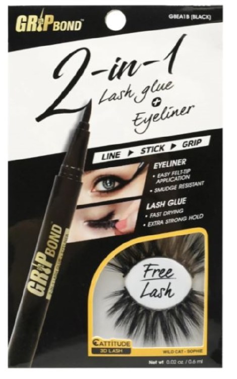 Grip Bond 2-In-1 Eyeliner and Lash Glue - Black