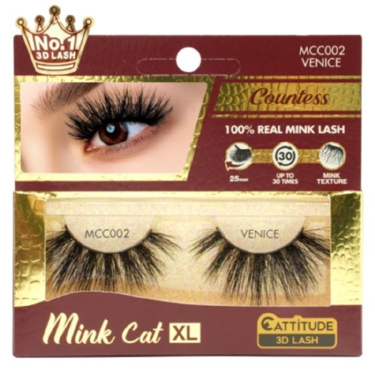 Countess Mink Cat 25mm 3D Lashes - Venice