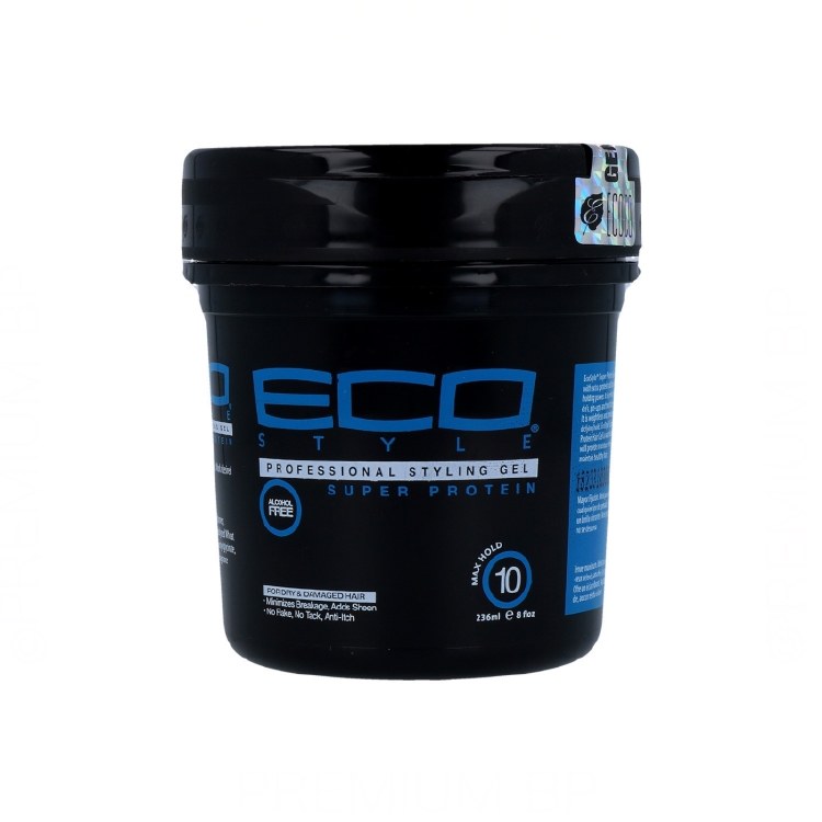 Eco Style Super Protein Hair Maximum Hold Black 8oz