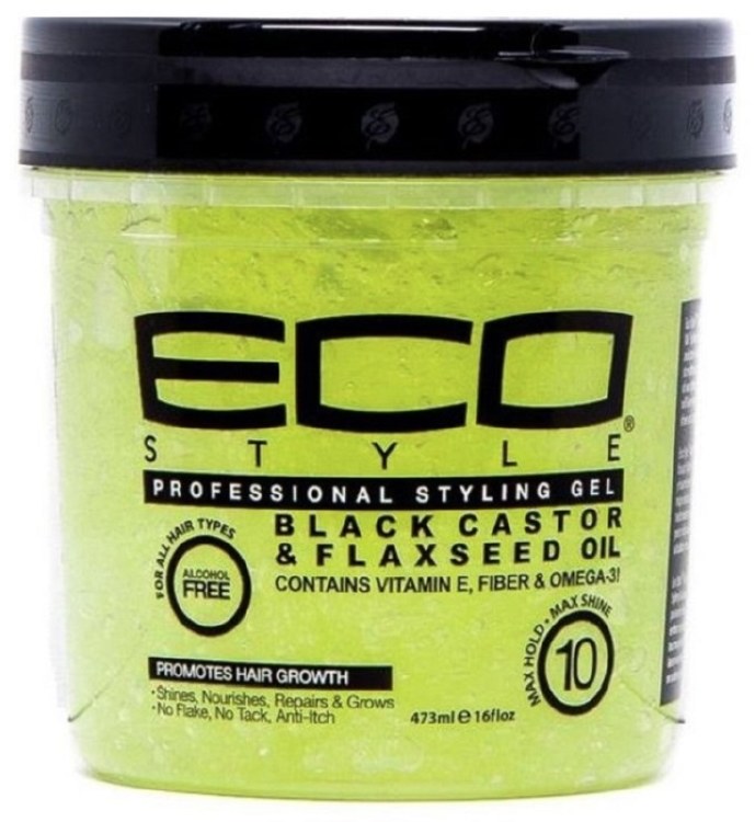Eco Style Black Castor & Flaxseed Oil Styling Gel 16oz