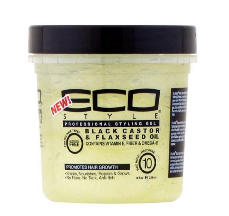 Eco Style Black Castor & Flaxseed Oil Styling Gel 8oz