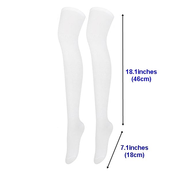 Eden Thigh High Socks #SM1-WHI - White