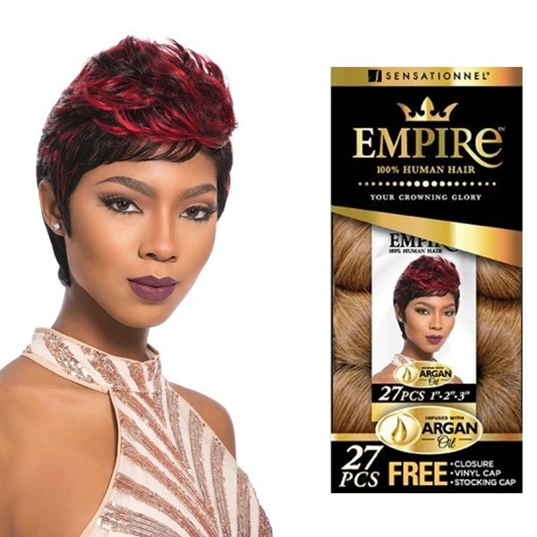 Empire Curly Weave Hair 27pcs - # 1