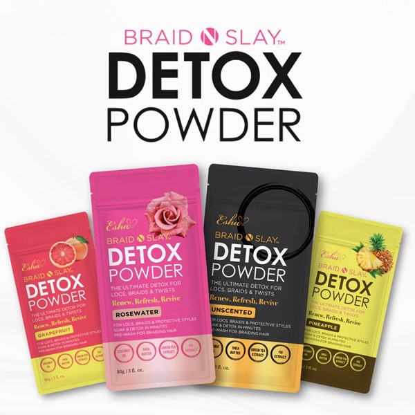 Esha Braid N Slay Detox Powder 3oz - Rosewater