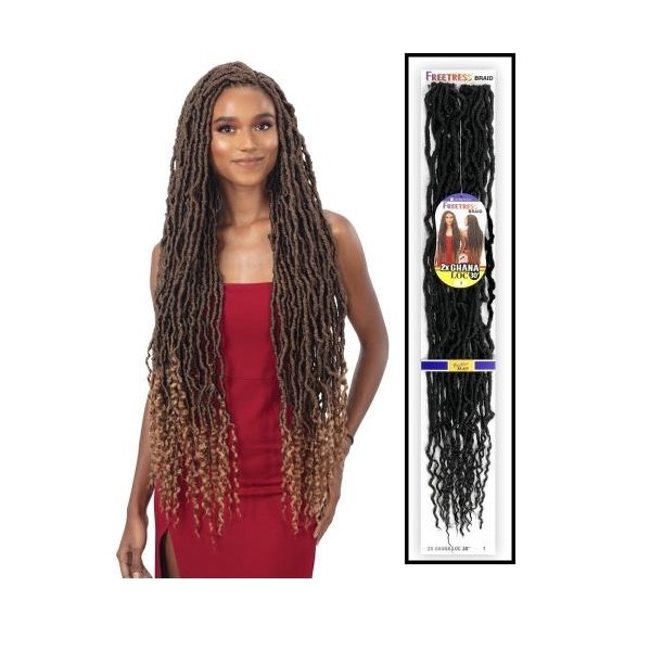 FreeTress Braid 2x Ghana Loc 30 Inch - # 1