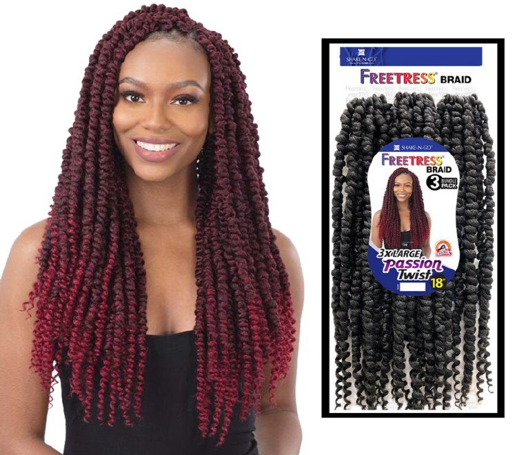 FreeTress Braid 3x Large Passion Twist 18 Inch - # 4