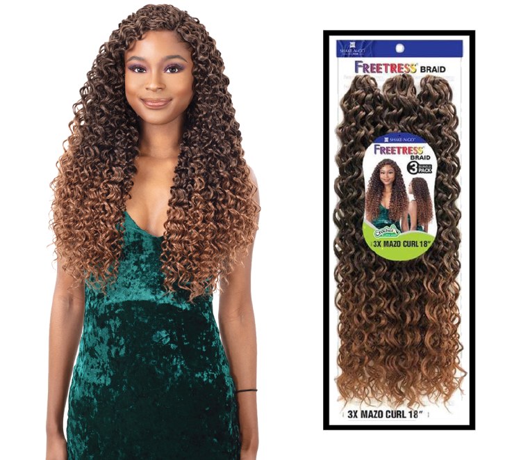 FreeTress Braid 3x Mazo Curl 18 Inch - # T30