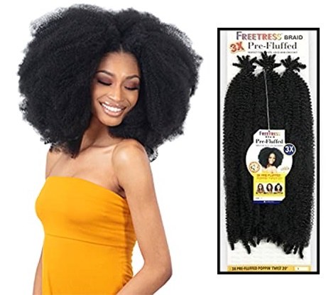 FreeTress Braid Pre-Fluffed Poppin' Twist 20 Inch - # 1