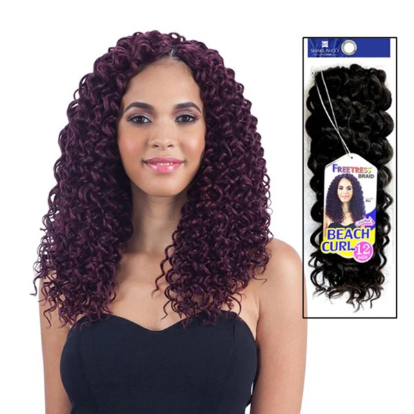 Freetress Beach Curl - Treccia Sintetica Per Uncinetto 45,7 Cm - Colore Marrone Medio (4)
