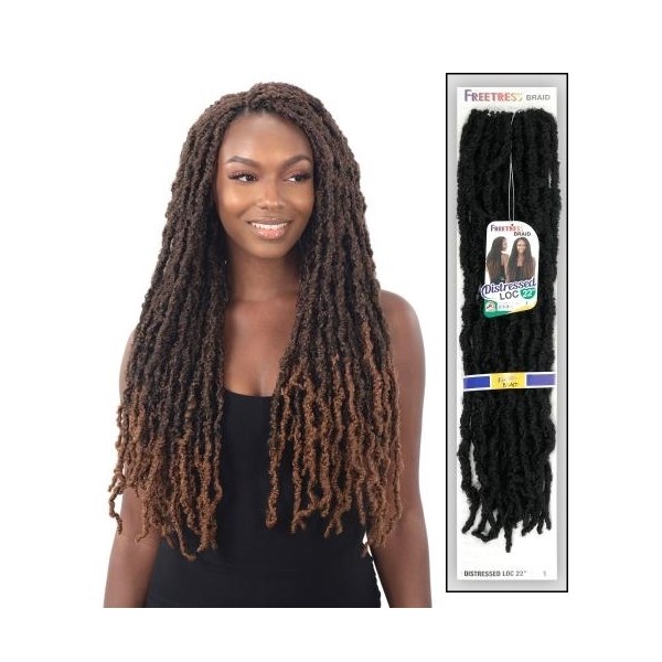 FreeTress Braid Distressted Locs 22 Inch - # 1