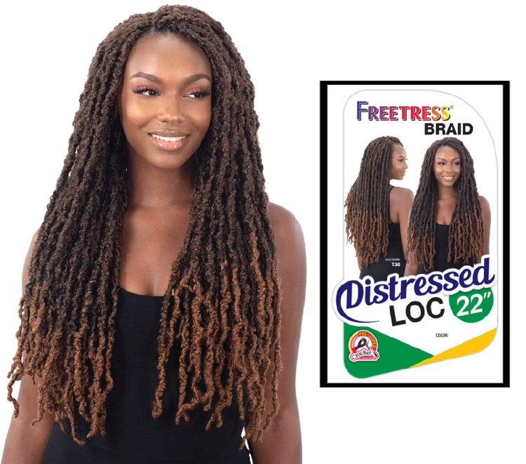 FreeTress Braid Distressted Locs 22 Inch - # 1