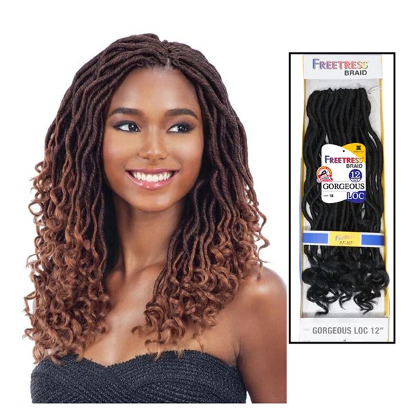 FreeTress Braid Gorgeous Loc 12 Inch - # 1B