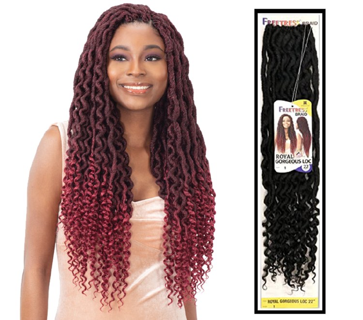 FreeTress Braid 2x Royal Gorgeous Loc 22 Inch - # 1