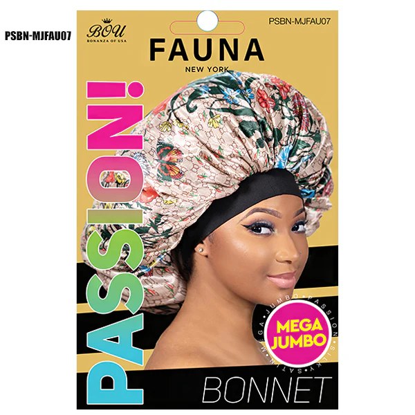 Bou Fauna Silky Satin Bonnet Mega Jumbo #PSBN-MJFAU07
